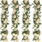 4 Pack Champagne Artificial Eucalyptus Garland with Roses - 26ft Total Faux Floral Greenery - Silk Rose Wreath Vines for Wedding Arch, Party Backdrop & Table Decor